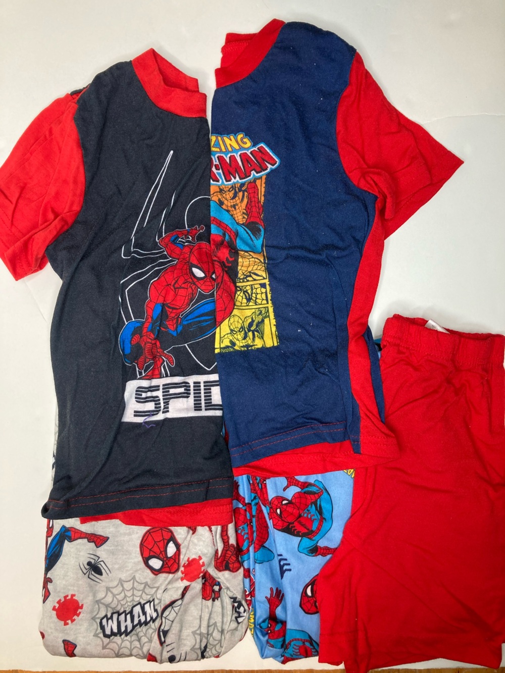 Spiderman Kids Pajama Set in Red, Navy Blue, Black